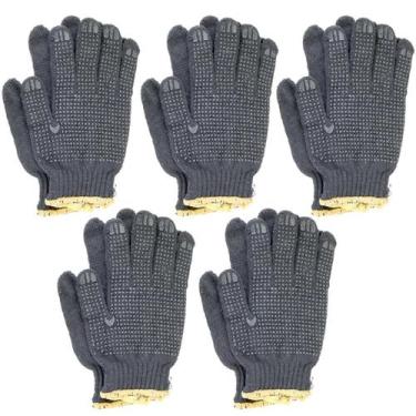 Imagem de Luva Pano Tricotada Malha Pigmentada Preta Par Epi Com 5 Un - Tradesta