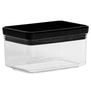 Imagem de Pote hermético Lumini Black retangular Paramount 580 ml