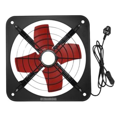 Imagem de 10 inches,Exaustor da faixa de ventilação industrial de alta potência, exaustor de janela de parede de 10/12 polegadas, ventilador de ventilador comercial de fluxo axial metálico