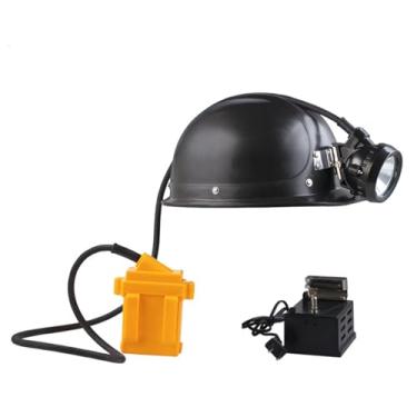 Imagem de Lâmpada de mineração montada na cabeça do diodo emissor de luz LED de alta potência, farol de luz branca impermeável recarregável adequado para manutenção noturna de acampamento