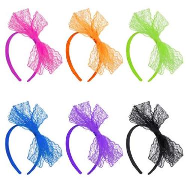 Imagem de Bandanas de renda SUMERSHA 80's para mulheres, fantasia de festa dos a