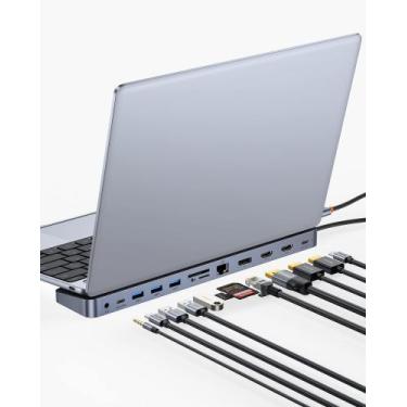 Imagem de Estação de ancoragem para laptop Baseus 4K Multitarefa 12 em 1 com PD