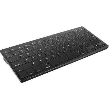 Imagem de Mini Teclado Bluetooth Sem Fio para Tablet e Celular Prata  Preto
