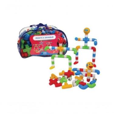 Imagem de Sacola De Peças De Encaixe Monte E Brinque 200 Peças - SONHO DE CRIANÇ