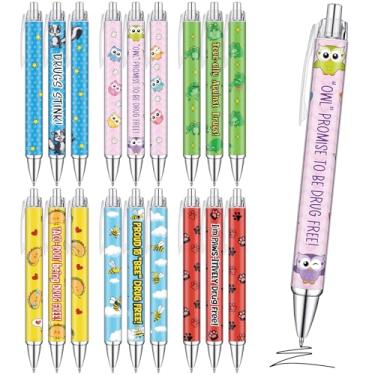 Imagem de Harloon 48 canetas de conscientização sem drogas fita vermelha suprimentos semanais frases motivacionais canetas de conscientização sobre drogas presentes inspiradores para estudantes, professores