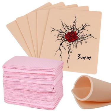 Imagem de Kit de prática de tatuagem para pele Autdor, 5 peças em branco, 3 mm d