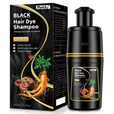Imagem de Shampoo de tintura de cabelo IIIMEIDU preto 350 ml, cobertura cinza 3 