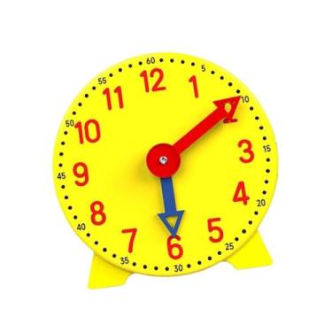 Imagem de Dynwave Relógio de ensino, brinquedo educativo, auxiliares de ensino, fácil leitura, relógio de aprendizagem para crianças a partir de 5 anos, pré-escola, 12 Horas