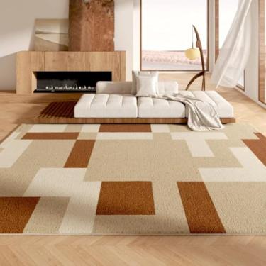 Imagem de Tapetes grandes para decoração de quarto e sala de estar, carpete grosso e felpudo, para sala de estar, vestiário, macio e fofo (160x230cm/B)