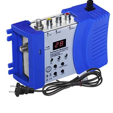 Imagem de Modulador RF Conversor coaxial RCA VHF UHF adaptador composto com interruptor de canal de banda completa para receptor de satélite câmera CCD PS2 PS3 PS4 WII NS Set-top cabo caixa de vídeo componente