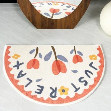 Imagem de Tapete de banheiro fofo lavável para banheiro, tapetes antiderrapantes de 78 x 50 cm, tapetes de banho absorventes de secagem rápida, tapete de pelúcia para banheira, decoração de fazenda boho