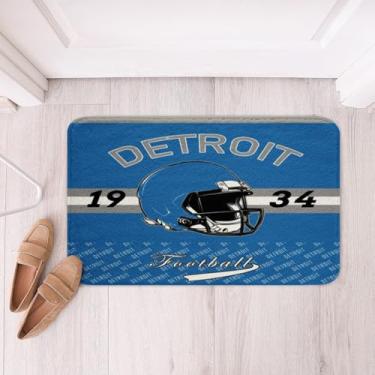 Imagem de Feelyou Tapetes de banheiro de futebol Detroit tapetes de banho microfibra futebol cidade acessórios de banheiro esportes jogos tapetes antiderrapantes 51 x 81 cm macio