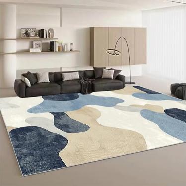 Imagem de Tapetes decorativos geométricos luxuosos para sala de estar, estilo carpete, para sofás e pisos laterais, macios para quarto (80 x 160 cm (31 x 62 pol.)/hxx-250730000557)