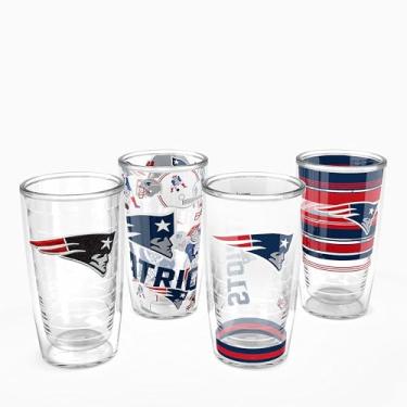 Imagem de Tervis NFL New England Patriots - Copo de viagem com isolamento térmico de parede dupla sortido feito nos EUA mantém as bebidas frias e quentes, 473 ml,