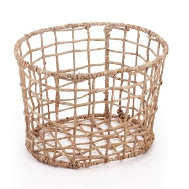 Imagem de Oikos - Cesto Organizador Multiuso Oval Vazado de Palha Natural 29cm