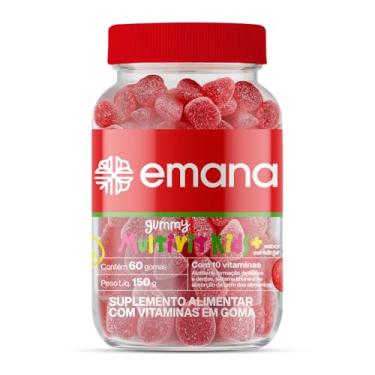 Imagem de Emana Gummy Multivitkids, Suplemento Infantil em Gomas, Gummy Multivitamínico, Sabor Morango, 60 Gomas