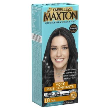 Imagem de Tinta de Cabelo Maxton Kit Prático 1.0, Preto