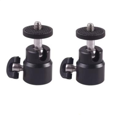 Imagem de AISIBO Suporte de sapata quente para câmera de 1/10.2 cm, 2 peças de parafuso de tripé adaptador de sapata quente, adaptador de montagem de sapata mini bola para câmeras, filmadoras, smartphone, luz