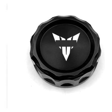 Imagem de Compatível com MT07 FZ07 MT09 SP FZ09 MT10 MT03 MT25 MT125 Tampa do tanque de óleo CNC da motocicleta tampa do reservatório de fluido de freio traseiro 2023 2024 (preto)