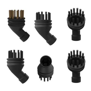 Imagem de Vykyntow Conjunto de 6 escovas a vapor de nylon e latão compatível com Gautye G1, Outspurge YX05-024, Spurgehom NYX08-036-VINE, Kiato, Neugo NE055 limpadores a vapor