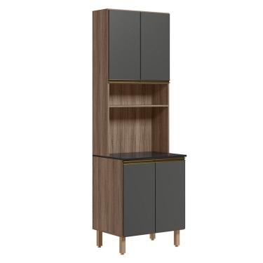 Imagem de Paneleiro Duplo 4 Portas 70cm MDF Kali 12230 Carvalho Toq Chumb0 Nicioli