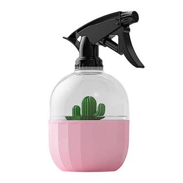 Imagem de Regador Garrafa de spray jardinagem cacto, regador 500 ml para plantas interior, garrafa pressão reutilizável para pulverizar para regar a casa(Pink)