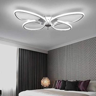 Imagem de Luminária de teto LED infantil, luminária decorativa para quarto de meninos e meninas, design de animais de borboleta, abajur de acrílico, lustre de metal para sala de estar e corredor (bran