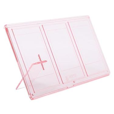 Imagem de Acouto : Porta-retratos Triplo - Porta-retratos Com 3 Aberturas Tela Transparente para PC Imagem 3 pol. 4x3 Com Suporte Triplo Decoração de Mesa para Fotos - Parede e Molduras (Rosa)