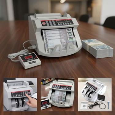 Imagem de Máquina de Contar Dinheiro Notas Cédulas Detecta Nota Falsa UV/MG Alta Velocidade Bivolt