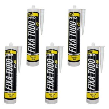 Imagem de Kit 5 PU40 Branco Profissional Super Adesivo Selante SD PRO