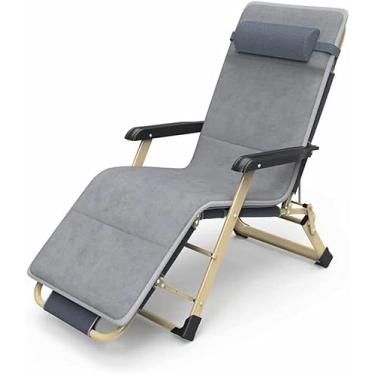 Imagem de UISLA Poltrona reclinável ao ar livre, espreguiçadeira leve Siesta com apoio de cabeça, almofada de assento, decoração de balanço