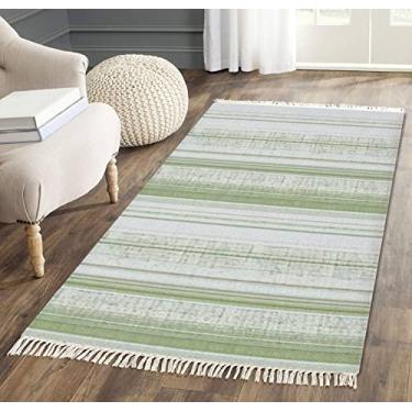 Imagem de Tapete de área com borla, sem costura, listrado, verde-limão, degradê, tinta tingida, efeito de sangramento, abstrato, tecido, franja, tapete de chão, pátio, corredor, tapete minimalista, decoração de