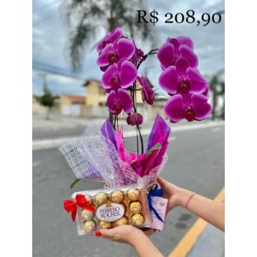 Imagem de Kit orquídea e ferreiro rocher - Floricultura BelaFlor