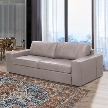 Imagem de Sofá Decorativo Agatha 2 Lugares Sala de estar 150cm Pés em Madeira Couro Avelã G88 - Gran Belo