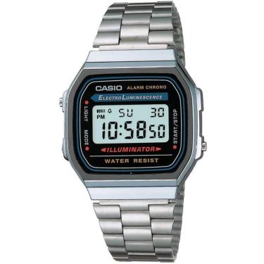 Imagem de Relógio Casio Masculino Ref:A168wa-1wdf Vintage Prateado