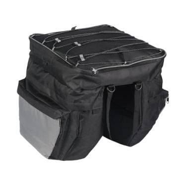 Imagem de harayaa Alforje para bicicleta, bolsa de selim para bicicleta, organizador de bagagem de longa distância, suporte para compras, suporte traseiro para