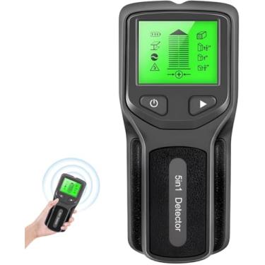 Imagem de Scanner de Parede, Detector de Metais 5 em 1 com Varredor de Parede, Rastreador de Profundidade, Detector de Parede, Adequado para Inspeção de Madeira, Metal e Cabos CA