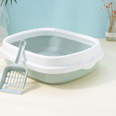 Imagem de Acouto Caixa de Areia para Gatos Semi-fechada de Grande Espaço Espessada - Bacia de cocô Com Areia para Gatos (L)