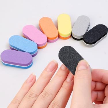 Imagem de Mini lixa de unha dupla face, bloco de polimento de unhas, esponja colorida, polidor, lixador
