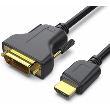 Imagem de Cabo HDMI para DVI, 3M bidirecional DVI-D 24+1 macho para HDMI macho cabo adaptador de alta velocidade compatível com 1080p Full HD compatível com Raspberry Pi, Roku, One, PS4 PS3