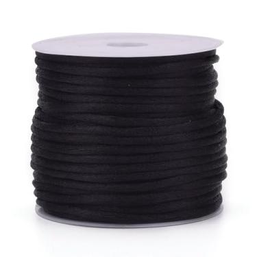 Imagem de Cordão de nylon de 30 m/rolo para pulseiras de 1 mm cordão de seda de cetim para contas de seda para mulheres faça você mesmo pulseiras trançadas da amizade, colar, chaveiro, cordões, joias, confecção