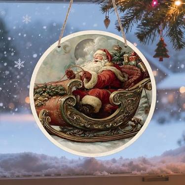 Imagem de Cartazes e impressões de parede de alumínio redondos planos 2D, adequado para cozinha, banheiro, escritório, decoração de casa de fazenda, presente para colegas de trabalho, irmão, irmãs, amigos