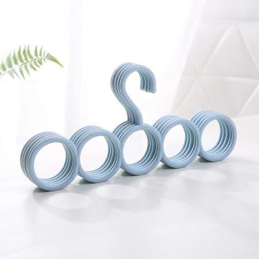 Imagem de Cabide de cachecol sem obstáculos com 5 furos – Solução de armazenamento de plástico durável para cachecóis, cintos e joias LYJ05