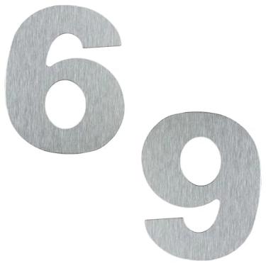 Imagem de Numero Residencial 6/9 Aço Escovado 125mm (6/9)