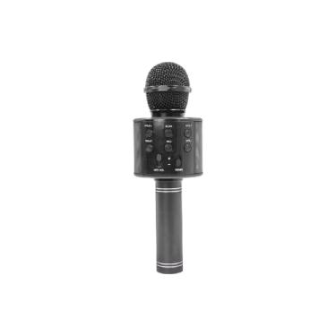 Imagem de Microfone Karaoke Sem Fio Bluetooth com Caixa de Som, Preto, Portátil, para Entretenimento