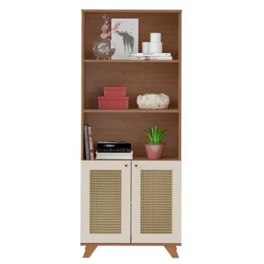 Imagem de Estante 2 Portas 3 Nichos 172x70 4708 Cinamomo Off White Arly - MILANI