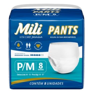Imagem de Fralda Pants Adulto Mili Vita Care  Tam P/M premium pacote com 8