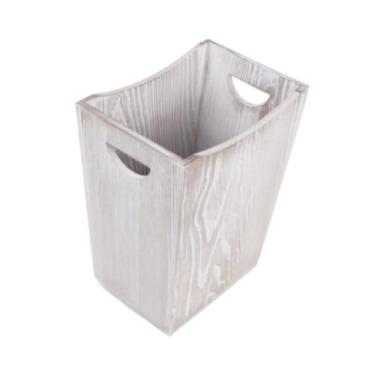 Imagem de Bothyi Lixeira Pequena Lata de Lixo Retangular Portátil Madeira Leve Lixeira de Reciclagem Cesta de Lixo para Decoração Cozinha perto de Mesa Banheiro, 24.5x16.5x30cm