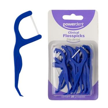 Imagem de Fita dental Powerdent Clinical Flosspicks 20 un