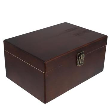 Imagem de Caixa Caixa Caixa De Armazenamento De Madeira Organizador De Para Armazenamento De Suporte De Colar De Anel Porta-moedas Caixa De Escritório Presente